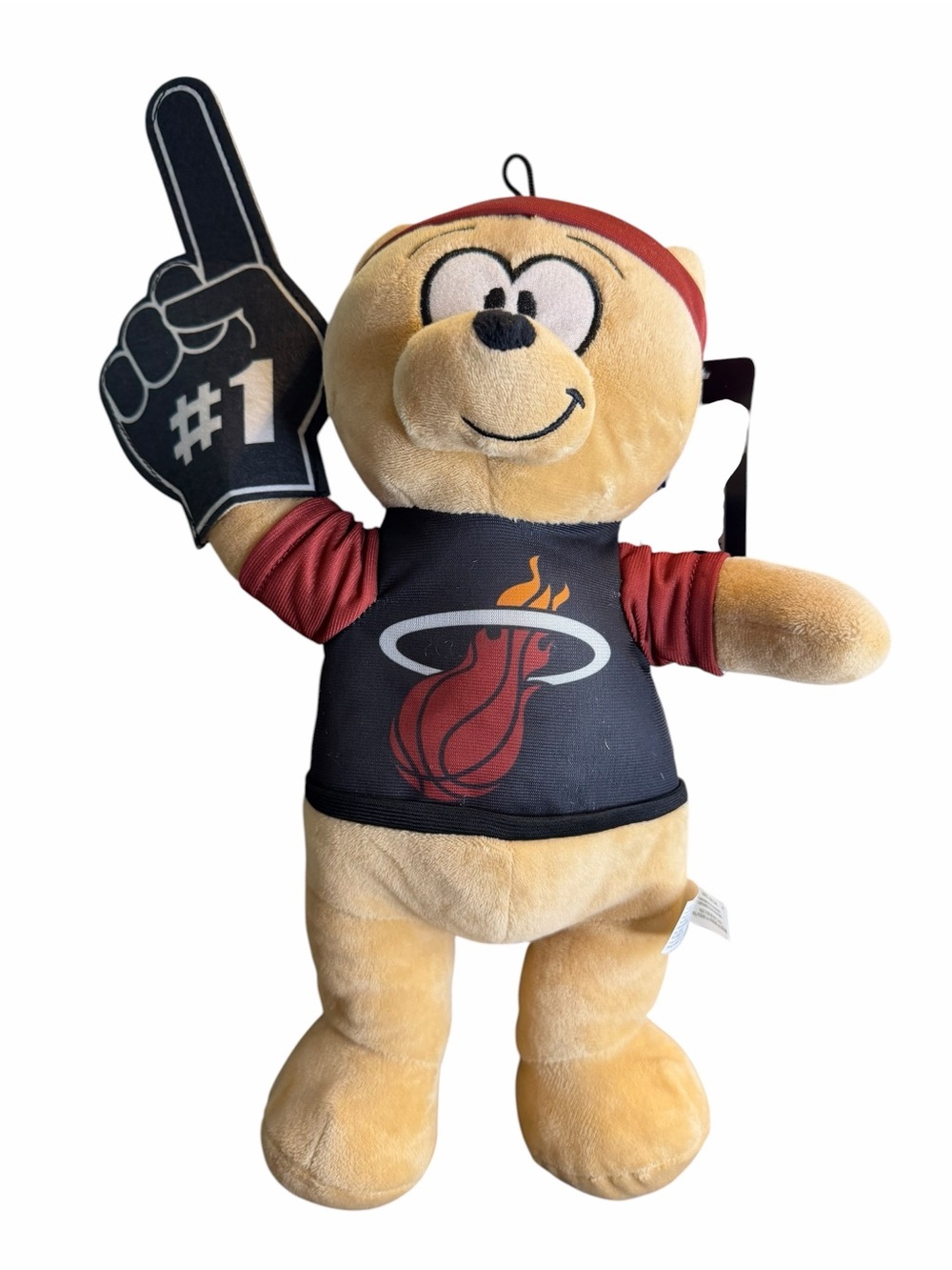 Miami Heat Bear Plush #1 Foam Finger Teddy NBA Stuffed Animal 17”